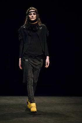 January 31, 2017 - Barcelona, Catalonia, Spain - A model walks the runway at the Txell Miras fashion show presenting the new The Shed collection during 080 Barcelona Fashion Week Barcelona Spain - ZUMAo105 20170131_zap_o105_048 Copyright: xMatthiasxOesterlex