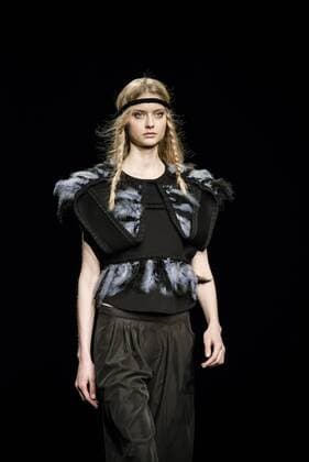 January 31, 2017 - Barcelona, Catalonia, Spain - A model walks the runway at the Txell Miras fashion show presenting the new The Shed collection during 080 Barcelona Fashion Week Barcelona Spain - ZUMAo105 20170131_zap_o105_071 Copyright: xMatthiasxOesterlex
