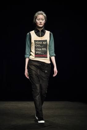 January 31, 2017 - Barcelona, Catalonia, Spain - A model walks the runway at the Oscarleon fashion show presenting the new i close my eyes...i feel you collection during 080 Barcelona Fashion Week Barcelona Spain - ZUMAo105 20170131_zap_o105_075 Copyright: xMatthiasxOesterlex