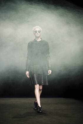 January 31, 2017 - Barcelona, Catalonia, Spain - A model walks the runway at the Oscarleon fashion show presenting the new i close my eyes...i feel you collection during 080 Barcelona Fashion Week Barcelona Spain - ZUMAo105 20170131_zap_o105_081 Copyright: xMatthiasxOesterlex