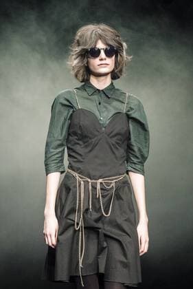 January 31, 2017 - Barcelona, Catalonia, Spain - A model walks the runway at the Oscarleon fashion show presenting the new i close my eyes...i feel you collection during 080 Barcelona Fashion Week Barcelona Spain - ZUMAo105 20170131_zap_o105_085 Copyright: xMatthiasxOesterlex