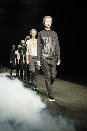 January 31, 2017 - Barcelona, Catalonia, Spain - A model walks the runway at the Oscarleon fashion show presenting the new i close my eyes...i feel you collection during 080 Barcelona Fashion Week Barcelona Spain - ZUMAo105 20170131_zap_o105_099 Copyright: xMatthiasxOesterlex
