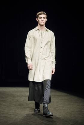 January 31, 2017 - Barcelona, Catalonia, Spain - A model walks the runway at the Josep Abril fashion show presenting the new FW 17 18N40 collection during 080 Barcelona Fashion Week Barcelona Spain - ZUMAo105 20170131_zap_o105_118 Copyright: xMatthiasxOesterlex