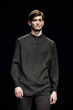 January 31, 2017 - Barcelona, Catalonia, Spain - A model walks the runway at the Josep Abril fashion show presenting the new FW 17 18N40 collection during 080 Barcelona Fashion Week Barcelona Spain - ZUMAo105 20170131_zap_o105_122 Copyright: xMatthiasxOesterlex