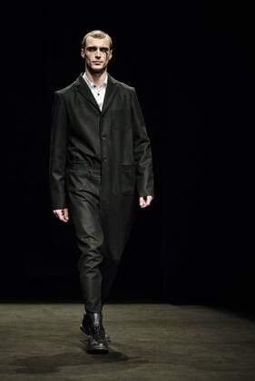 January 31, 2017 - Barcelona, Catalonia, Spain - A model walks the runway at the Josep Abril fashion show presenting the new FW 17 18N40 collection during 080 Barcelona Fashion Week Barcelona Spain - ZUMAo105 20170131_zap_o105_136 Copyright: xMatthiasxOesterlex