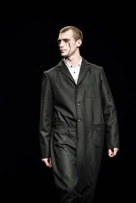 January 31, 2017 - Barcelona, Catalonia, Spain - A model walks the runway at the Josep Abril fashion show presenting the new FW 17 18N40 collection during 080 Barcelona Fashion Week Barcelona Spain - ZUMAo105 20170131_zap_o105_137 Copyright: xMatthiasxOesterlex