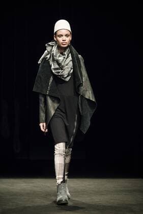 January 31, 2017 - Barcelona, Catalonia, Spain - A model walks the runway at the Miriam Ponsa fashion show presenting the new Autumn Winter 17-18 collection during 080 Barcelona Fashion Week Barcelona Spain - ZUMAo105 20170131_zap_o105_154 Copyright: xMatthiasxOesterlex