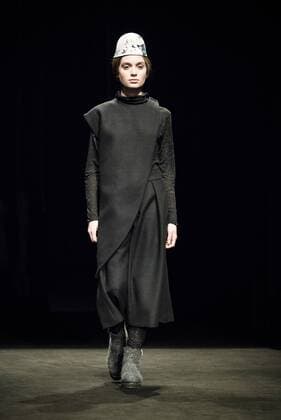 January 31, 2017 - Barcelona, Catalonia, Spain - A model walks the runway at the Miriam Ponsa fashion show presenting the new Autumn Winter 17-18 collection during 080 Barcelona Fashion Week Barcelona Spain - ZUMAo105 20170131_zap_o105_153 Copyright: xMatthiasxOesterlex