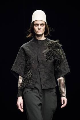 January 31, 2017 - Barcelona, Catalonia, Spain - A model walks the runway at the Miriam Ponsa fashion show presenting the new Autumn Winter 17-18 collection during 080 Barcelona Fashion Week Barcelona Spain - ZUMAo105 20170131_zap_o105_170 Copyright: xMatthiasxOesterlex