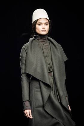 January 31, 2017 - Barcelona, Catalonia, Spain - A model walks the runway at the Miriam Ponsa fashion show presenting the new Autumn Winter 17-18 collection during 080 Barcelona Fashion Week Barcelona Spain - ZUMAo105 20170131_zap_o105_175 Copyright: xMatthiasxOesterlex
