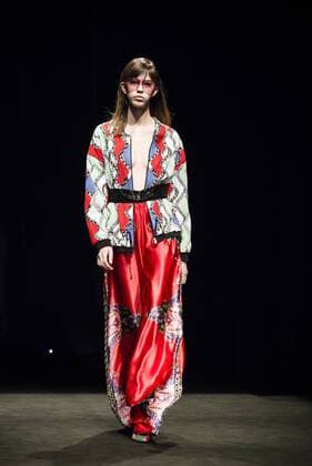 January 31, 2017 - Barcelona, Catalonia, Spain - A model walks the runway at the Custo fashion show presenting the new Way more - SS17 collection during 080 Barcelona Fashion Week Barcelona Spain - ZUMAo105 20170131_zap_o105_181 Copyright: xMatthiasxOesterlex