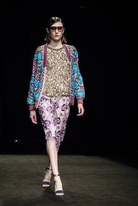 January 31, 2017 - Barcelona, Catalonia, Spain - A model walks the runway at the Custo fashion show presenting the new Way more - SS17 collection during 080 Barcelona Fashion Week Barcelona Spain - ZUMAo105 20170131_zap_o105_188 Copyright: xMatthiasxOesterlex