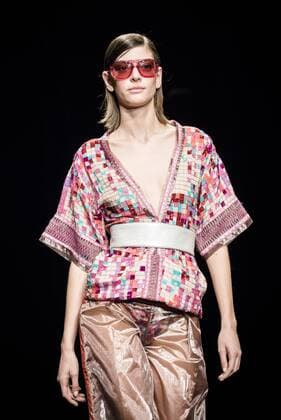 January 31, 2017 - Barcelona, Catalonia, Spain - A model walks the runway at the Custo fashion show presenting the new Way more - SS17 collection during 080 Barcelona Fashion Week Barcelona Spain - ZUMAo105 20170131_zap_o105_187 Copyright: xMatthiasxOesterlex