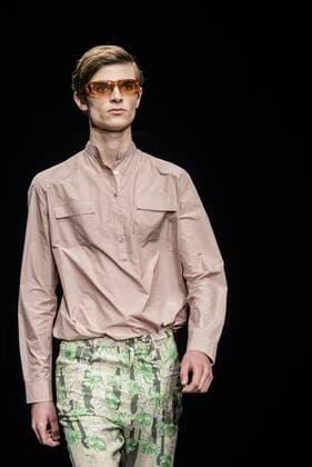 January 31, 2017 - Barcelona, Catalonia, Spain - A model walks the runway at the Custo fashion show presenting the new Way more - SS17 collection during 080 Barcelona Fashion Week Barcelona Spain - ZUMAo105 20170131_zap_o105_191 Copyright: xMatthiasxOesterlex