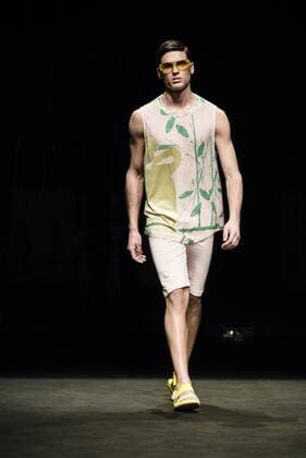 January 31, 2017 - Barcelona, Catalonia, Spain - A model walks the runway at the Custo fashion show presenting the new Way more - SS17 collection during 080 Barcelona Fashion Week Barcelona Spain - ZUMAo105 20170131_zap_o105_194 Copyright: xMatthiasxOesterlex
