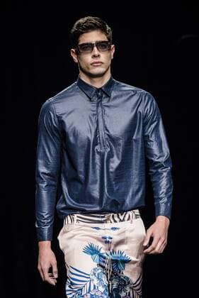 January 31, 2017 - Barcelona, Catalonia, Spain - A model walks the runway at the Custo fashion show presenting the new Way more - SS17 collection during 080 Barcelona Fashion Week Barcelona Spain - ZUMAo105 20170131_zap_o105_198 Copyright: xMatthiasxOesterlex