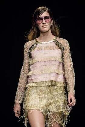 January 31, 2017 - Barcelona, Catalonia, Spain - A model walks the runway at the Custo fashion show presenting the new Way more - SS17 collection during 080 Barcelona Fashion Week Barcelona Spain - ZUMAo105 20170131_zap_o105_200 Copyright: xMatthiasxOesterlex
