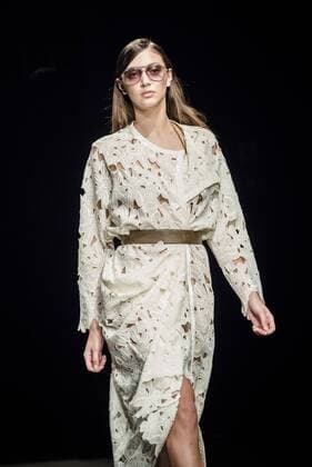 January 31, 2017 - Barcelona, Catalonia, Spain - A model walks the runway at the Custo fashion show presenting the new Way more - SS17 collection during 080 Barcelona Fashion Week Barcelona Spain - ZUMAo105 20170131_zap_o105_203 Copyright: xMatthiasxOesterlex