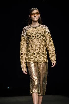 January 31, 2017 - Barcelona, Catalonia, Spain - A model walks the runway at the Custo fashion show presenting the new Way more - SS17 collection during 080 Barcelona Fashion Week Barcelona Spain - ZUMAo105 20170131_zap_o105_214 Copyright: xMatthiasxOesterlex