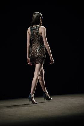 January 31, 2017 - Barcelona, Catalonia, Spain - A model walks the runway at the Custo fashion show presenting the new Way more - SS17 collection during 080 Barcelona Fashion Week Barcelona Spain - ZUMAo105 20170131_zap_o105_215 Copyright: xMatthiasxOesterlex