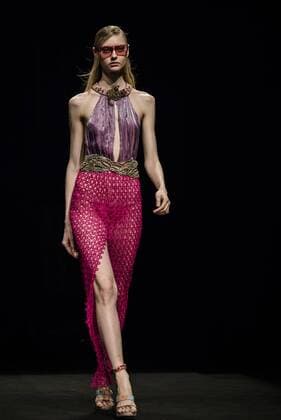 January 31, 2017 - Barcelona, Catalonia, Spain - A model walks the runway at the Custo fashion show presenting the new Way more - SS17 collection during 080 Barcelona Fashion Week Barcelona Spain - ZUMAo105 20170131_zap_o105_210 Copyright: xMatthiasxOesterlex