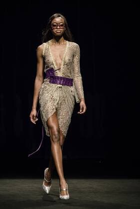January 31, 2017 - Barcelona, Catalonia, Spain - A model walks the runway at the Custo fashion show presenting the new Way more - SS17 collection during 080 Barcelona Fashion Week Barcelona Spain - ZUMAo105 20170131_zap_o105_221 Copyright: xMatthiasxOesterlex
