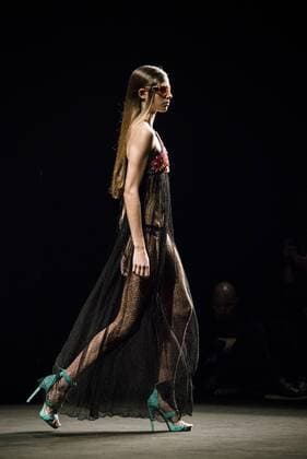 January 31, 2017 - Barcelona, Catalonia, Spain - A model walks the runway at the Custo fashion show presenting the new Way more - SS17 collection during 080 Barcelona Fashion Week Barcelona Spain - ZUMAo105 20170131_zap_o105_223 Copyright: xMatthiasxOesterlex