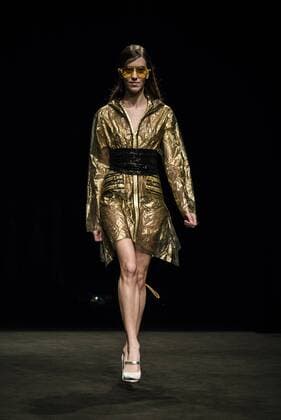 January 31, 2017 - Barcelona, Catalonia, Spain - A model walks the runway at the Custo fashion show presenting the new Way more - SS17 collection during 080 Barcelona Fashion Week Barcelona Spain - ZUMAo105 20170131_zap_o105_227 Copyright: xMatthiasxOesterlex