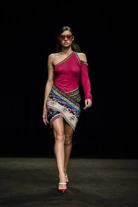 January 31, 2017 - Barcelona, Catalonia, Spain - A model walks the runway at the Custo fashion show presenting the new Way more - SS17 collection during 080 Barcelona Fashion Week Barcelona Spain - ZUMAo105 20170131_zap_o105_232 Copyright: xMatthiasxOesterlex