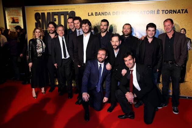 Filmpremiere Smetto Quando Voglio - Masterclass Italy: Smetto Quando Voglio - Masterclass Cast during premiere of italian movie Smetto Quando Voglio - Masterclass , directed by Sydney Sibilia.  MatteoxNardone
