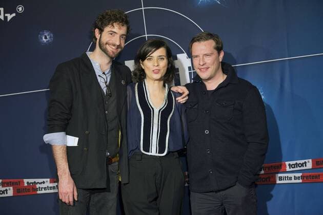 Fridolin Sandmeyer, Nora Tschirner und Florian Panzner bei der Premiere des ARD TV-Krimis Tatort - Der scheidende Schupo im Deutschen Nationaltheater. Weimar, 31.01.2017 Foto:xM.xKremerx xFuturexImage