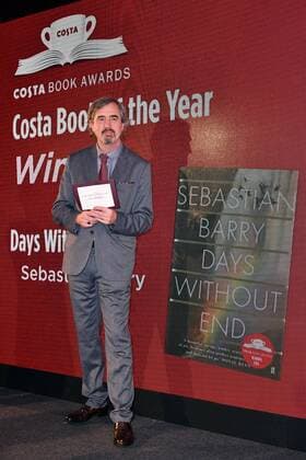 . 31 01 2017. London, United Kingdom. Sebastian Barry, winner of Costa Book Of The Year Award 2016, attends Costa Book Of The Year Award 2016. Annual awards ceremony, which includes categories including First Novel, Novel, Biography, Poetry and Children s Book, at Quaglino s, London.  xNilsxJorgensenx xi-Imagesx IIM-14304-0019