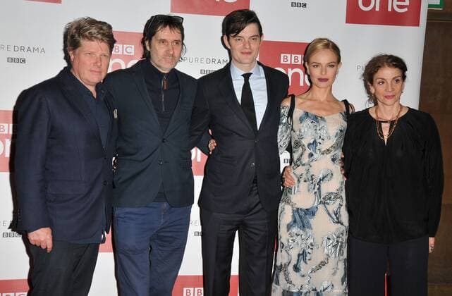 SS-GB BBC 1 TV premiere press photocall London.UK. Robert Wade, Neal Purvis, Sam Riley, Kate Bosworth and Sally Woodward Gentle at the SS-GB BBC 1 TV premiere press photocall, The May Fair Hotel, Stratton Street, London 31st January 2017. LMK315-62723-010217 