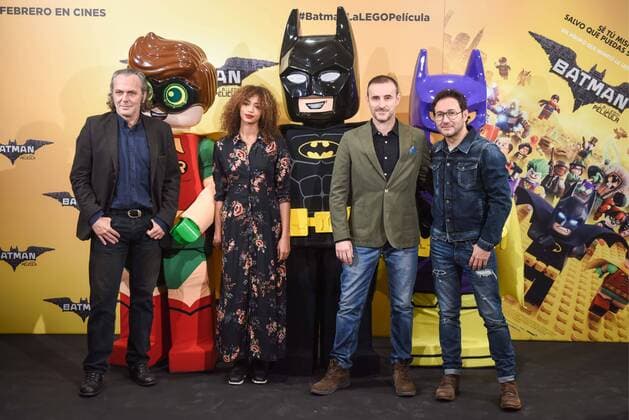 Jose Coronado, Berta Vazquez, Claudio Serrano and Carlos Santos at the presentation of The Lego Batman Movie in Madrid. Cordon Press  DiegoxPuerta