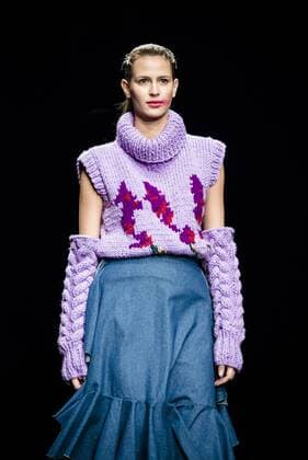 February 1, 2017 - Barcelona, Catalonia, Spain - A model walks the runway at the Anel Yaos fashion show presenting the new Autumn Winter 2017 18 collection during 080 Barcelona Fashion Week Barcelona Spain - ZUMAo105 20170201_zap_o105_003 Copyright: xMatthiasxOesterlex
