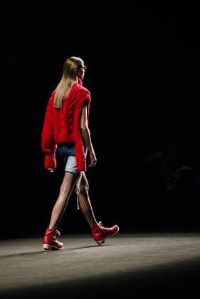 February 1, 2017 - Barcelona, Catalonia, Spain - A model walks the runway at the Anel Yaos fashion show presenting the new Autumn Winter 2017 18 collection during 080 Barcelona Fashion Week Barcelona Spain - ZUMAo105 20170201_zap_o105_006 Copyright: xMatthiasxOesterlex