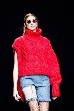 February 1, 2017 - Barcelona, Catalonia, Spain - A model walks the runway at the Anel Yaos fashion show presenting the new Autumn Winter 2017 18 collection during 080 Barcelona Fashion Week Barcelona Spain - ZUMAo105 20170201_zap_o105_007 Copyright: xMatthiasxOesterlex