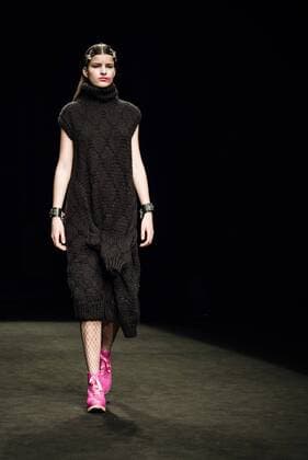 February 1, 2017 - Barcelona, Catalonia, Spain - A model walks the runway at the Anel Yaos fashion show presenting the new Autumn Winter 2017 18 collection during 080 Barcelona Fashion Week Barcelona Spain - ZUMAo105 20170201_zap_o105_022 Copyright: xMatthiasxOesterlex