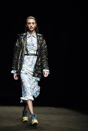 February 1, 2017 - Barcelona, Catalonia, Spain - A model walks the runway at the Anel Yaos fashion show presenting the new Autumn Winter 2017 18 collection during 080 Barcelona Fashion Week Barcelona Spain - ZUMAo105 20170201_zap_o105_028 Copyright: xMatthiasxOesterlex