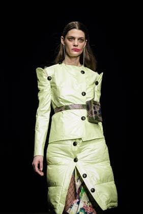 February 1, 2017 - Barcelona, Catalonia, Spain - A model walks the runway at the Anel Yaos fashion show presenting the new Autumn Winter 2017 18 collection during 080 Barcelona Fashion Week Barcelona Spain - ZUMAo105 20170201_zap_o105_027 Copyright: xMatthiasxOesterlex