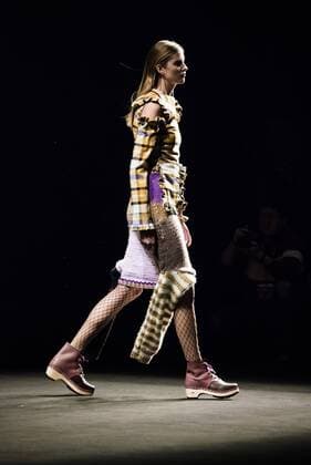 February 1, 2017 - Barcelona, Catalonia, Spain - A model walks the runway at the Anel Yaos fashion show presenting the new Autumn Winter 2017 18 collection during 080 Barcelona Fashion Week Barcelona Spain - ZUMAo105 20170201_zap_o105_034 Copyright: xMatthiasxOesterlex