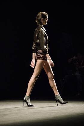 February 1, 2017 - Barcelona, Catalonia, Spain - A model walks the runway at the Pilar del Campo fashion show presenting the new Autumn Winter 2017 18 collection during 080 Barcelona Fashion Week Barcelona Spain - ZUMAo105 20170201_zap_o105_057 Copyright: xMatthiasxOesterlex