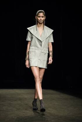 February 1, 2017 - Barcelona, Catalonia, Spain - A model walks the runway at the Pilar del Campo fashion show presenting the new Autumn Winter 2017 18 collection during 080 Barcelona Fashion Week Barcelona Spain - ZUMAo105 20170201_zap_o105_060 Copyright: xMatthiasxOesterlex