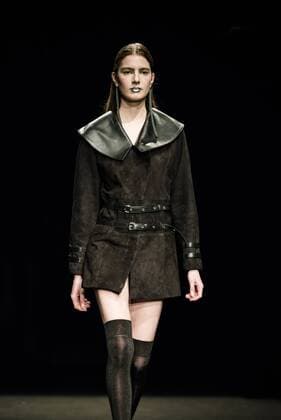February 1, 2017 - Barcelona, Catalonia, Spain - A model walks the runway at the Pilar del Campo fashion show presenting the new Autumn Winter 2017 18 collection during 080 Barcelona Fashion Week Barcelona Spain - ZUMAo105 20170201_zap_o105_062 Copyright: xMatthiasxOesterlex