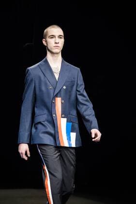 February 1, 2017 - Barcelona, Catalonia, Spain - A model walks the runway at the Pablo Erroz fashion show presenting the new Panorama AW17 18 collection during 080 Barcelona Fashion Week Barcelona Spain - ZUMAo105 20170201_zap_o105_076 Copyright: xMatthiasxOesterlex