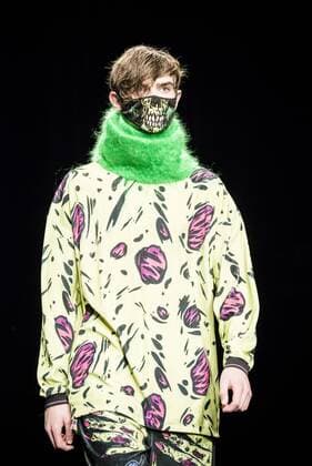 February 1, 2017 - Barcelona, Catalonia, Spain - A model walks the runway at the Krizia Robustella fashion show presenting the new Jolly Death Crew collection during 080 Barcelona Fashion Week Barcelona Spain - ZUMAo105 20170201_zap_o105_094 Copyright: xMatthiasxOesterlex