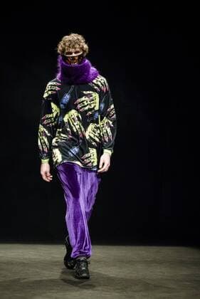 February 1, 2017 - Barcelona, Catalonia, Spain - A model walks the runway at the Krizia Robustella fashion show presenting the new Jolly Death Crew collection during 080 Barcelona Fashion Week Barcelona Spain - ZUMAo105 20170201_zap_o105_097 Copyright: xMatthiasxOesterlex