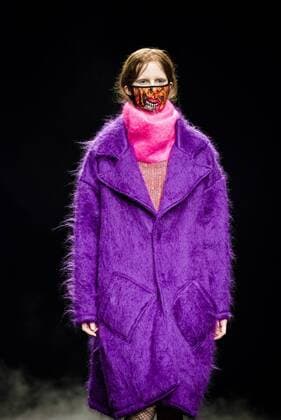 February 1, 2017 - Barcelona, Catalonia, Spain - A model walks the runway at the Krizia Robustella fashion show presenting the new Jolly Death Crew collection during 080 Barcelona Fashion Week Barcelona Spain - ZUMAo105 20170201_zap_o105_100 Copyright: xMatthiasxOesterlex
