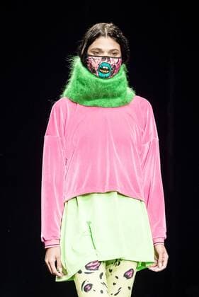 February 1, 2017 - Barcelona, Catalonia, Spain - A model walks the runway at the Krizia Robustella fashion show presenting the new Jolly Death Crew collection during 080 Barcelona Fashion Week Barcelona Spain - ZUMAo105 20170201_zap_o105_104 Copyright: xMatthiasxOesterlex