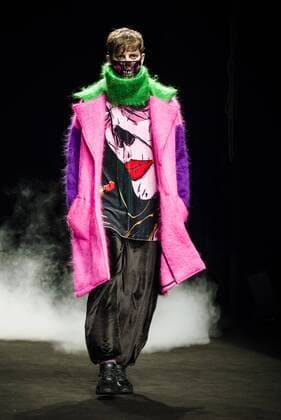 February 1, 2017 - Barcelona, Catalonia, Spain - A model walks the runway at the Krizia Robustella fashion show presenting the new Jolly Death Crew collection during 080 Barcelona Fashion Week Barcelona Spain - ZUMAo105 20170201_zap_o105_105 Copyright: xMatthiasxOesterlex